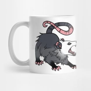 Existential Rage Opossum Screaming Fight Me Mug